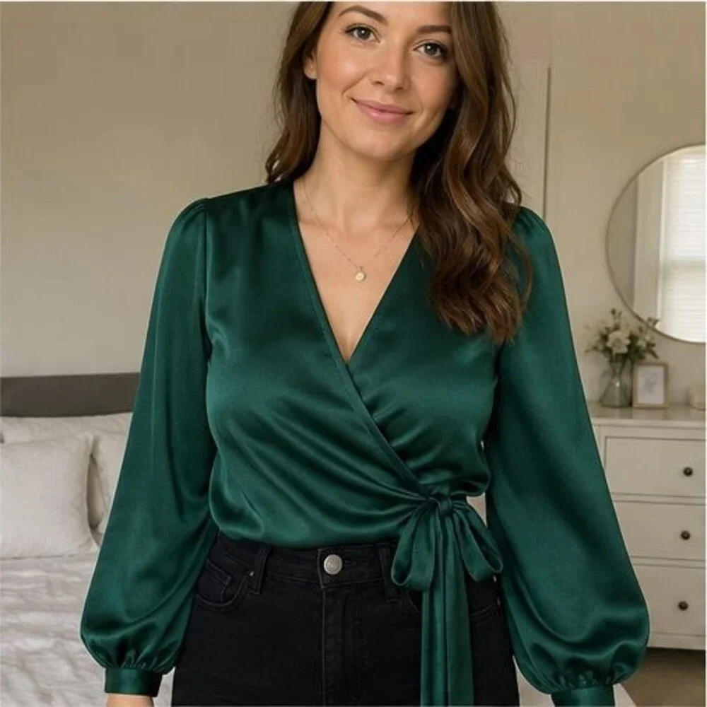 Charcoal Pleated Blouse
